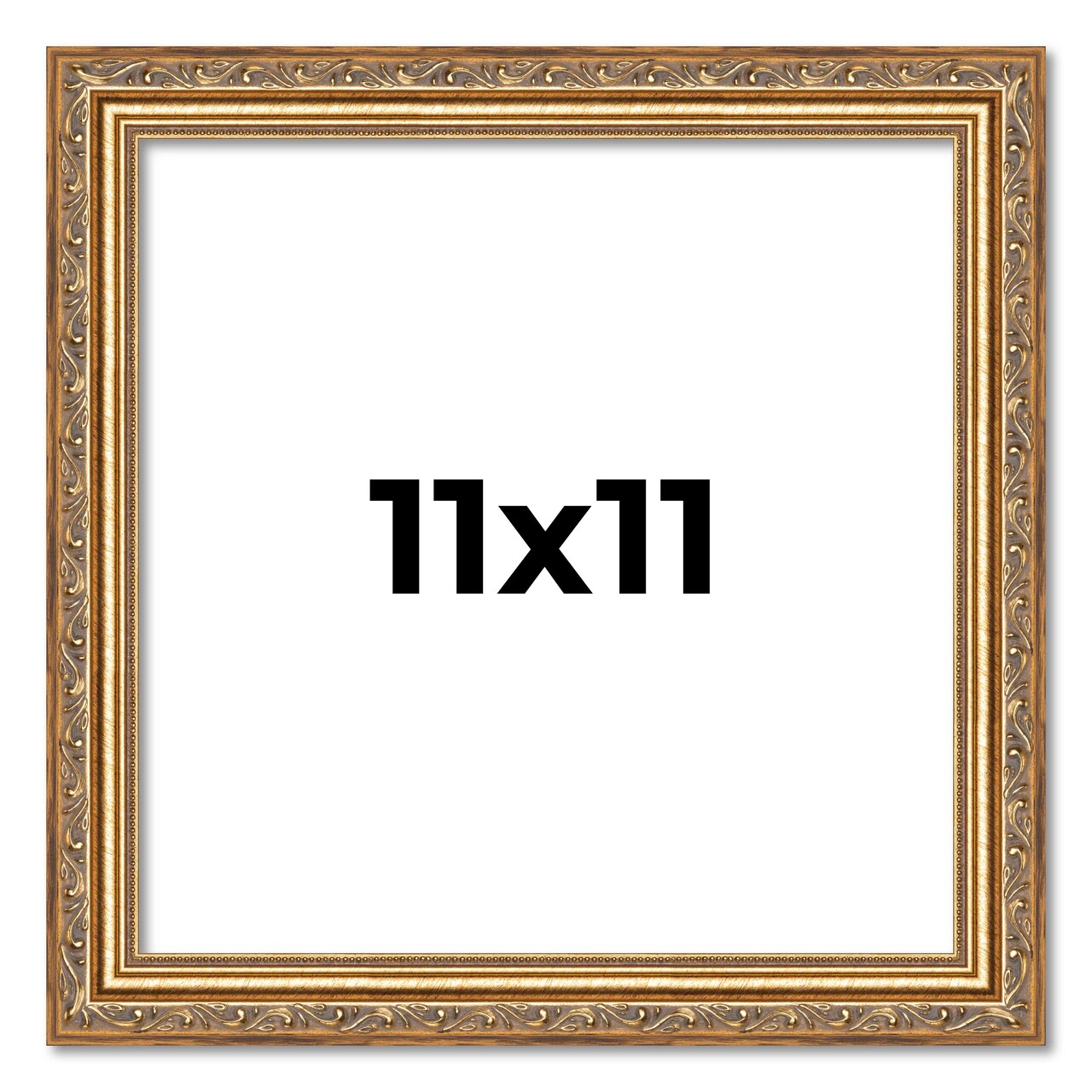 11x11 Museum-Quality Picture Frame with UV-Resistant Acrylic & Acid-Free Backing, Available in 4 Finishes - Gold, Silver, Bronze, and Black